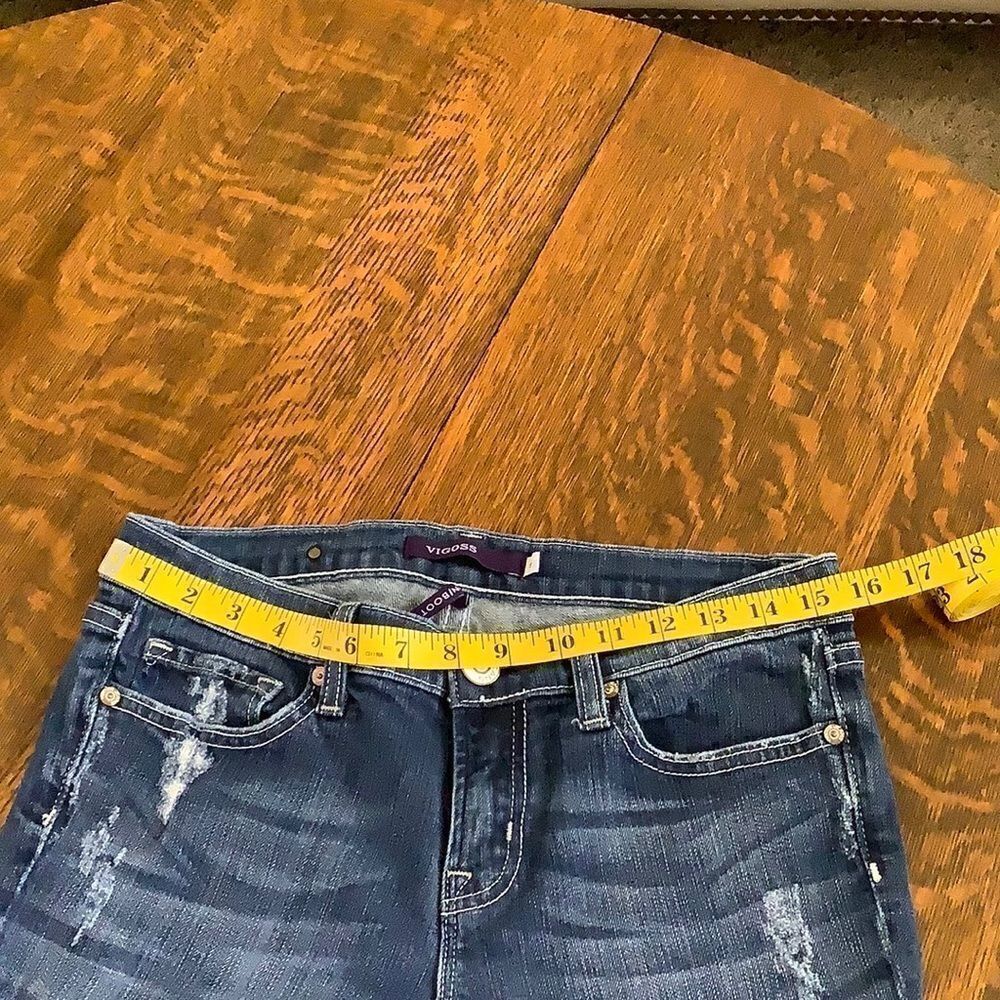 Vigoss Medium Wash Distressed Bootcut Jeans - Picture 13 of 16